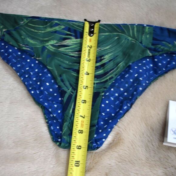 Carve Designs Sanitas Tropical Print Reversable Polka Dot Bikini Bottoms Size XL - Picture 4 of 11